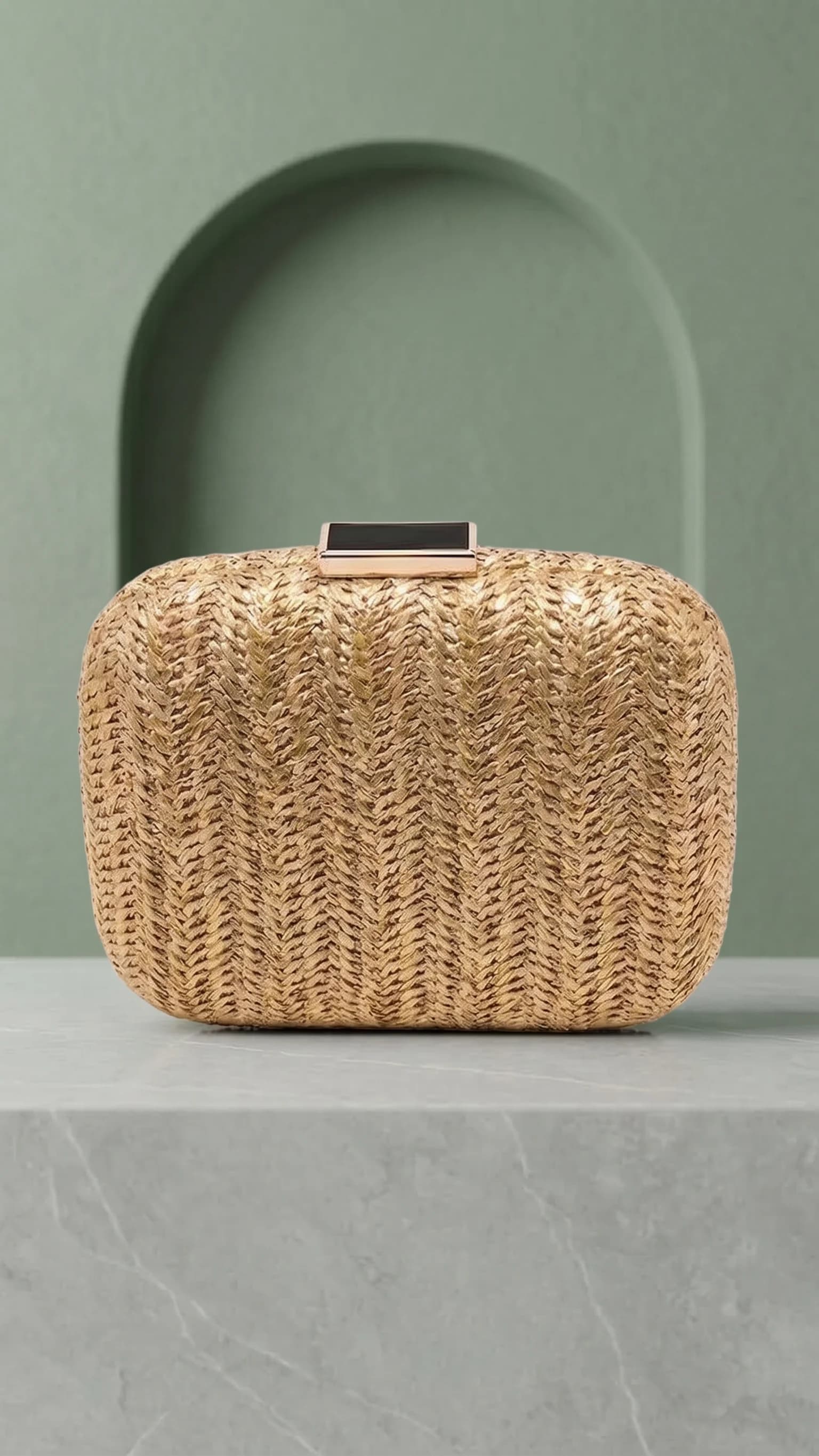Bolsa Rafia natural en color beige