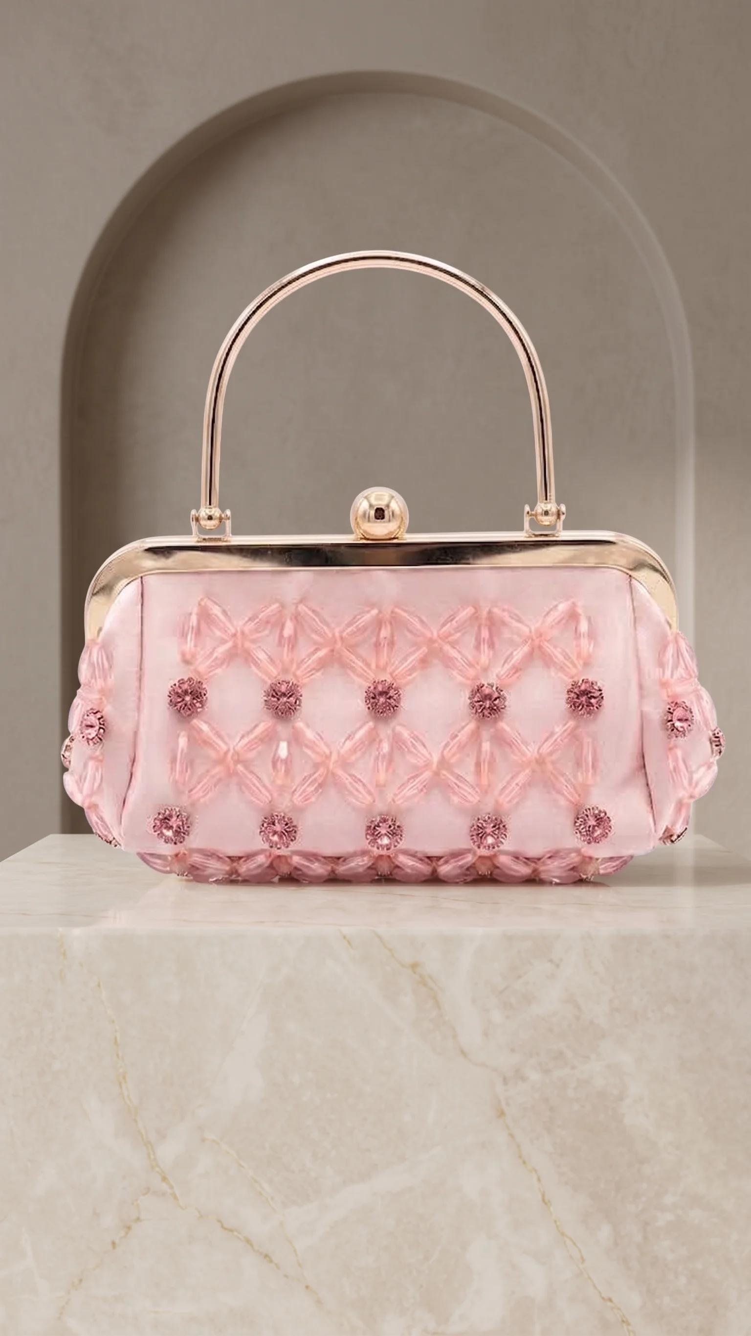 Bolsa Rosa cristal en color rosa