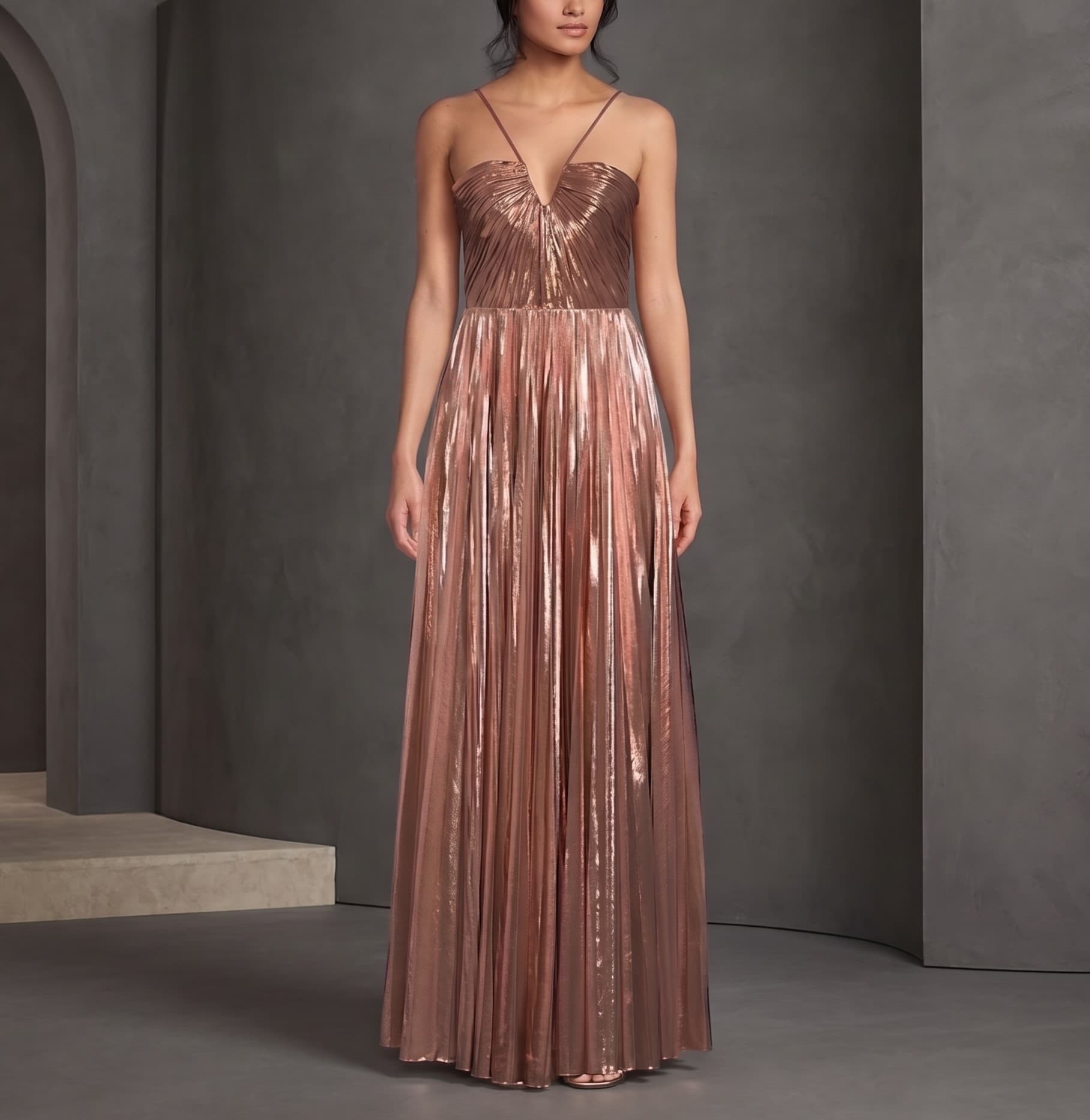 Vestido Cobré rosado en color rosa