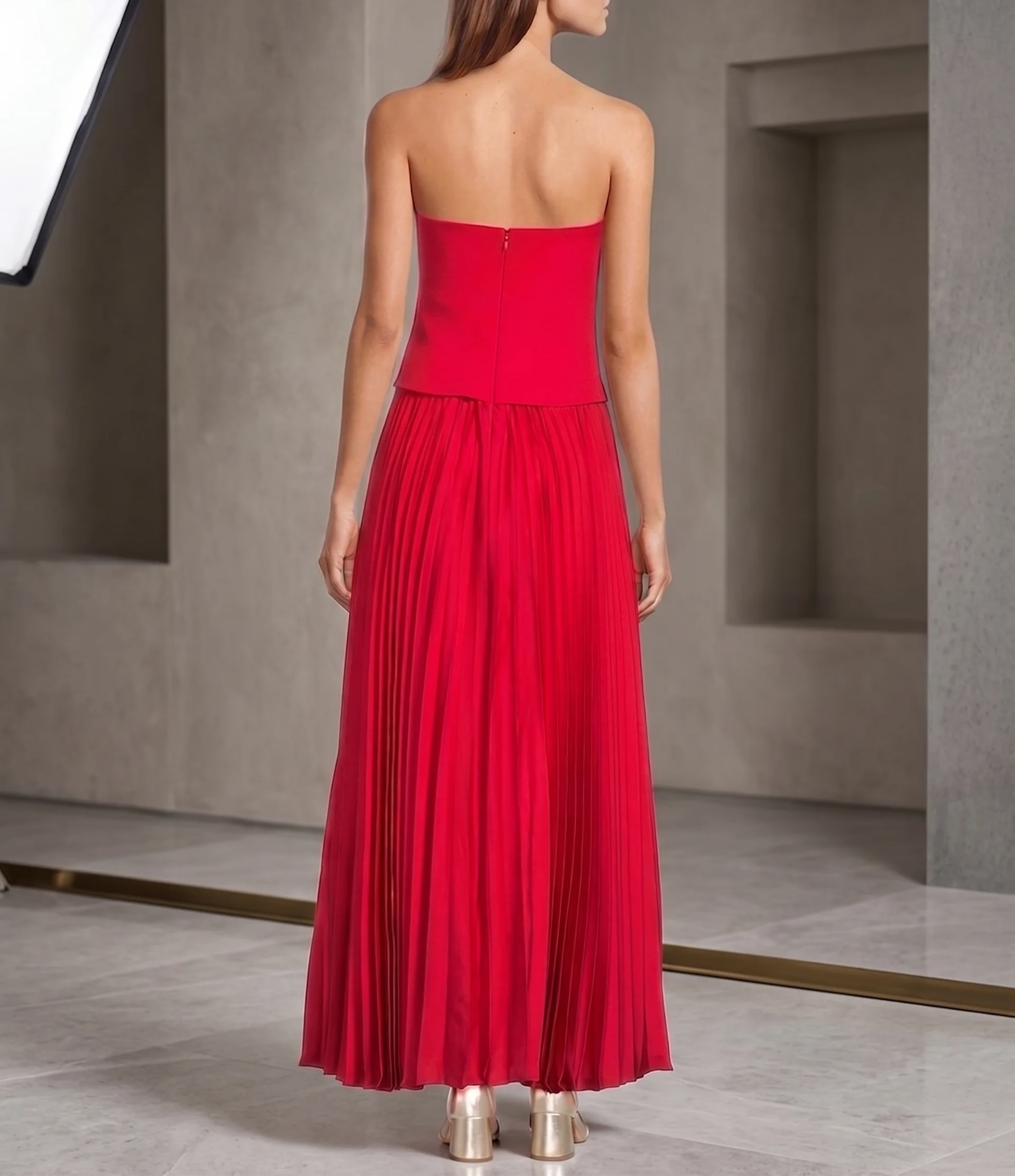 Vestido Rojo navidad en color rojo (espalda)