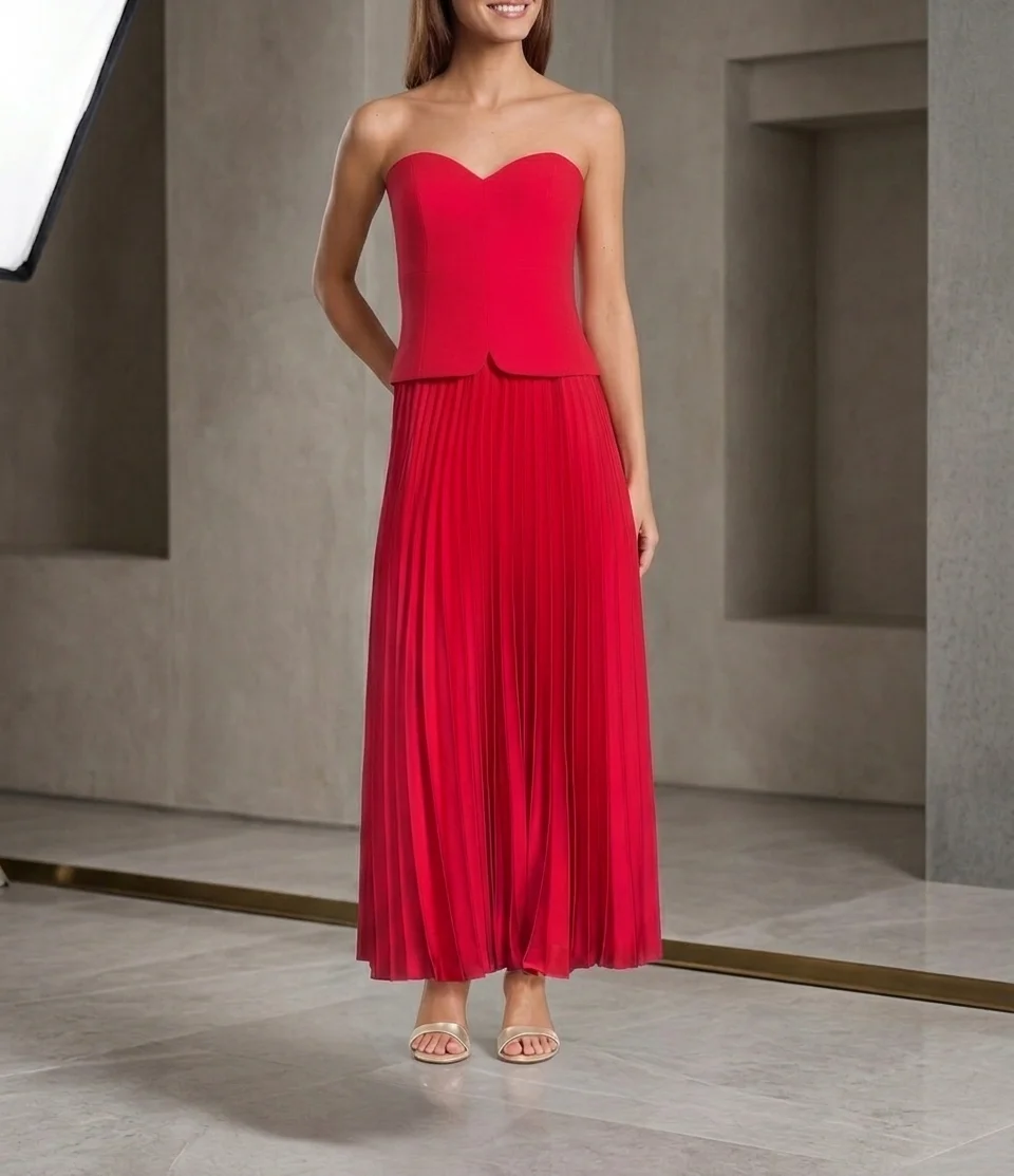 Vestido Rojo navidad en color rojo