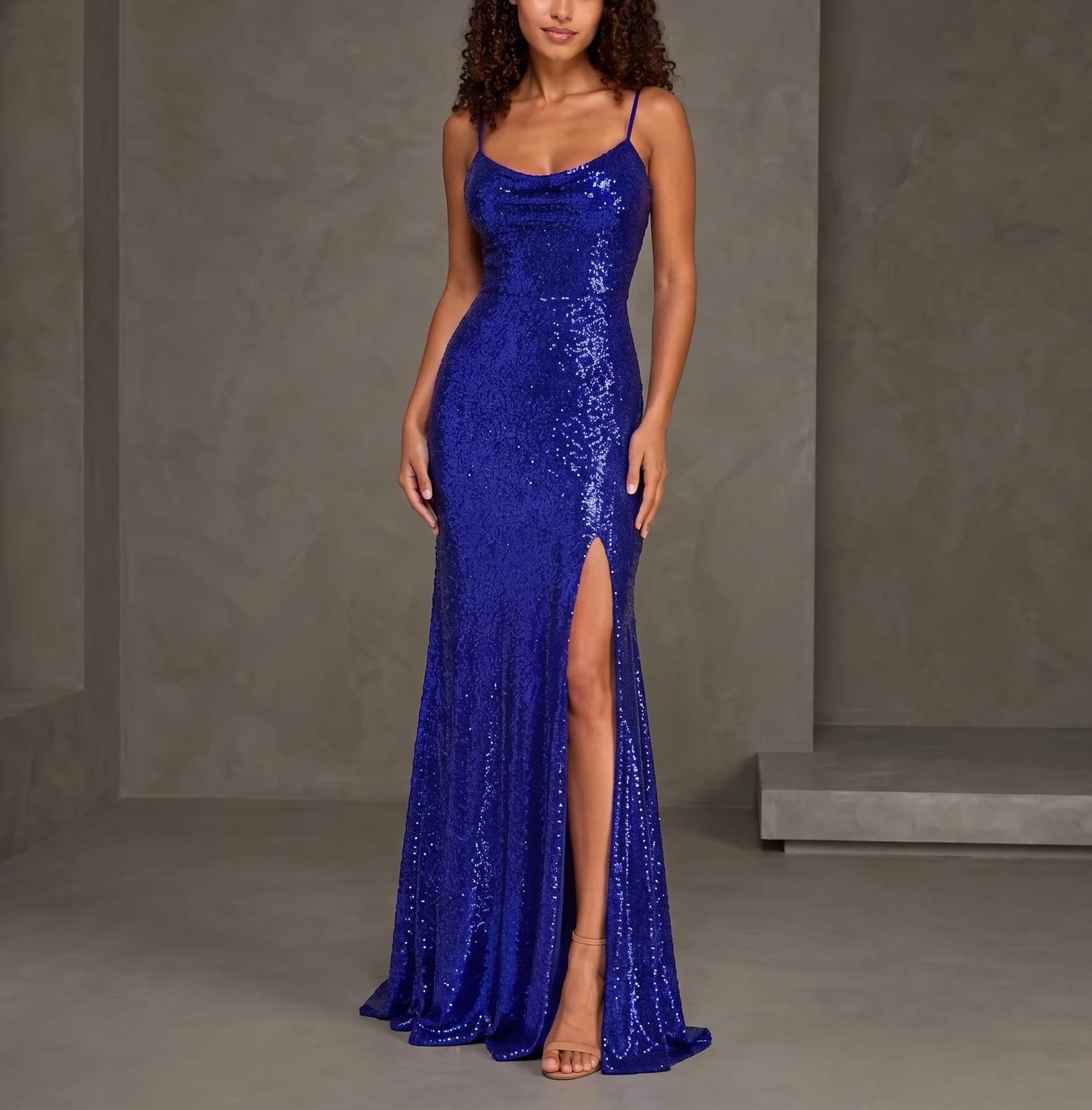 Vestido Azul marino en color azul