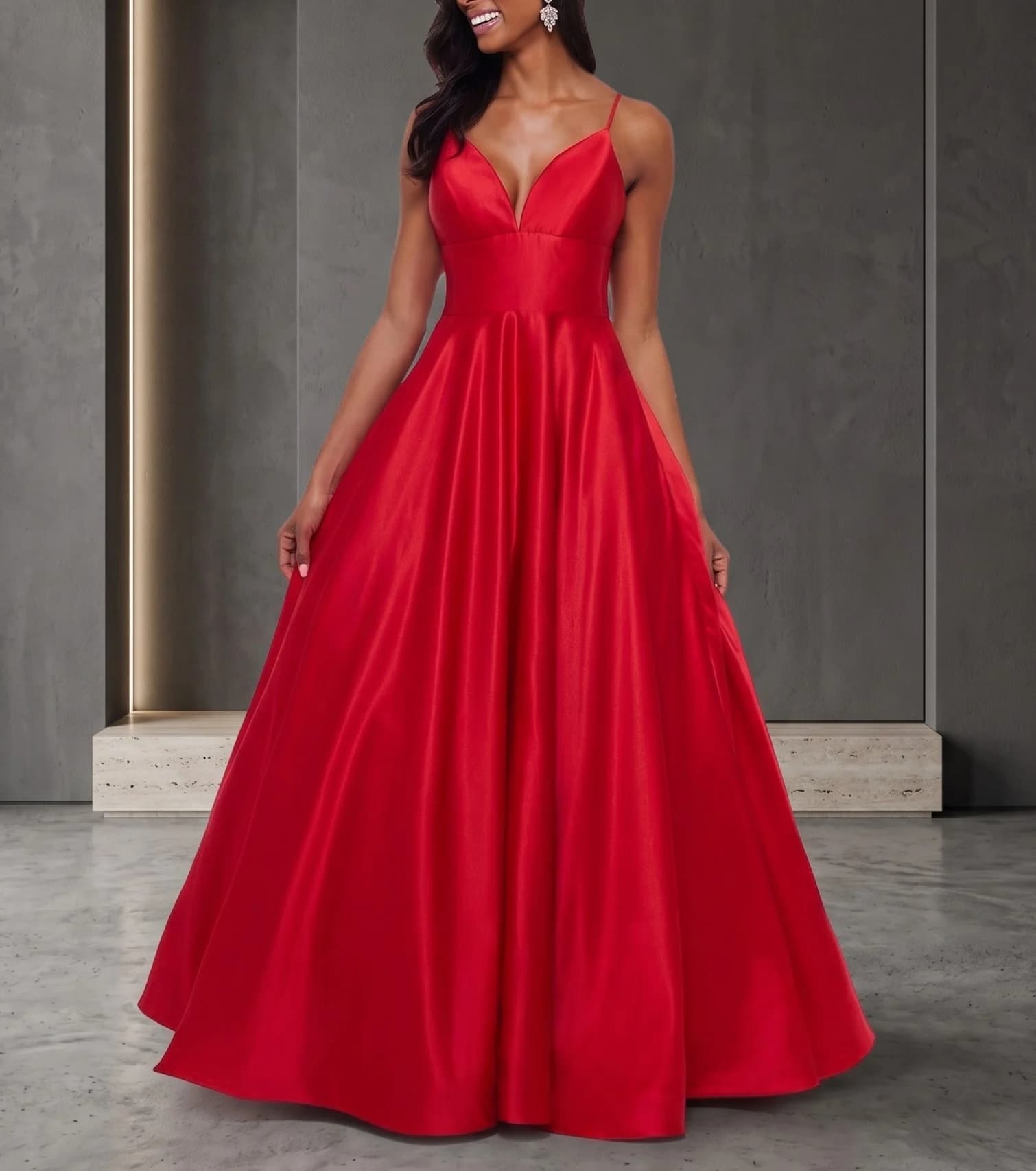 Vestido Rojo vivo en color rojo