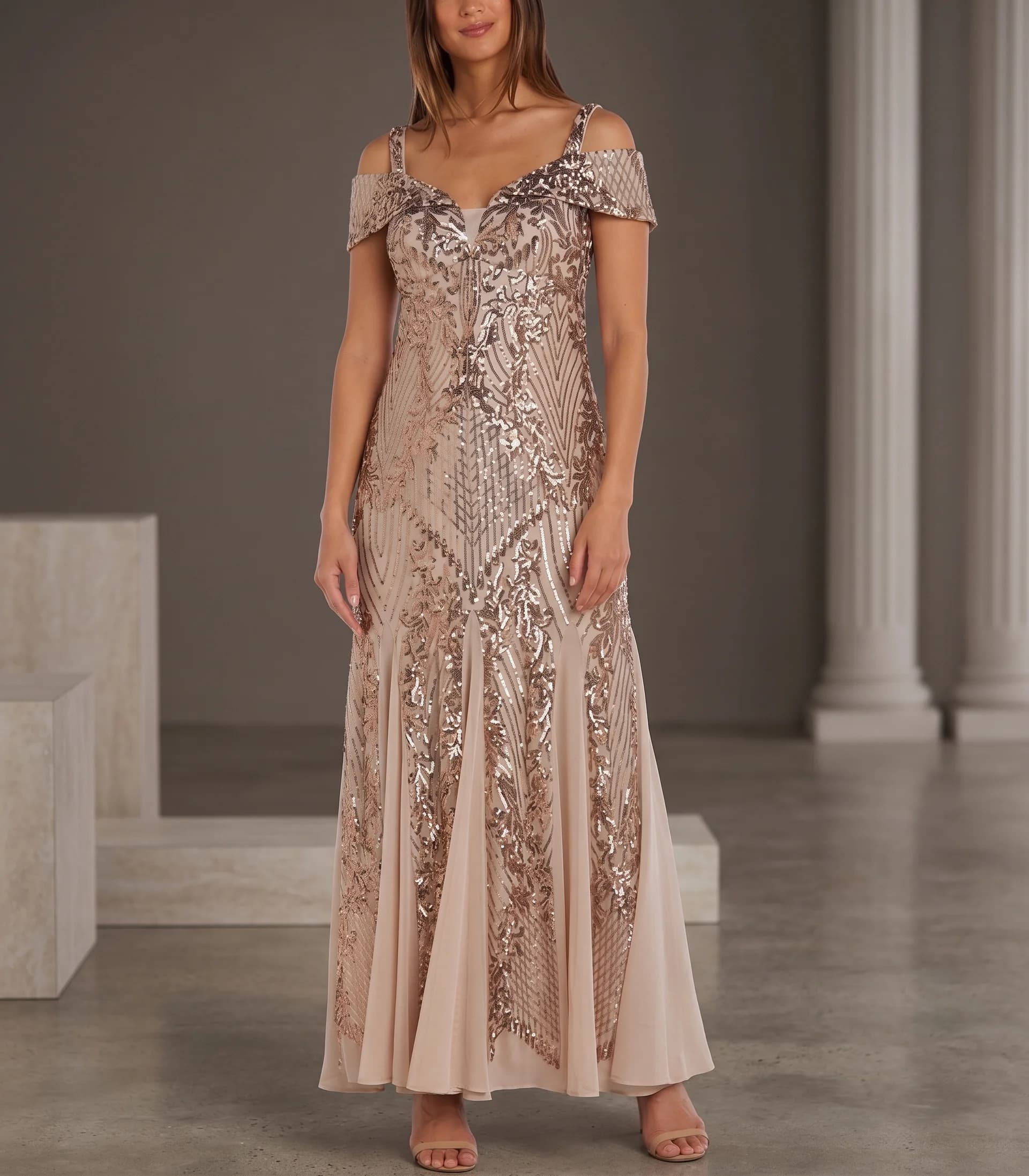 Vestido Champagne en color café