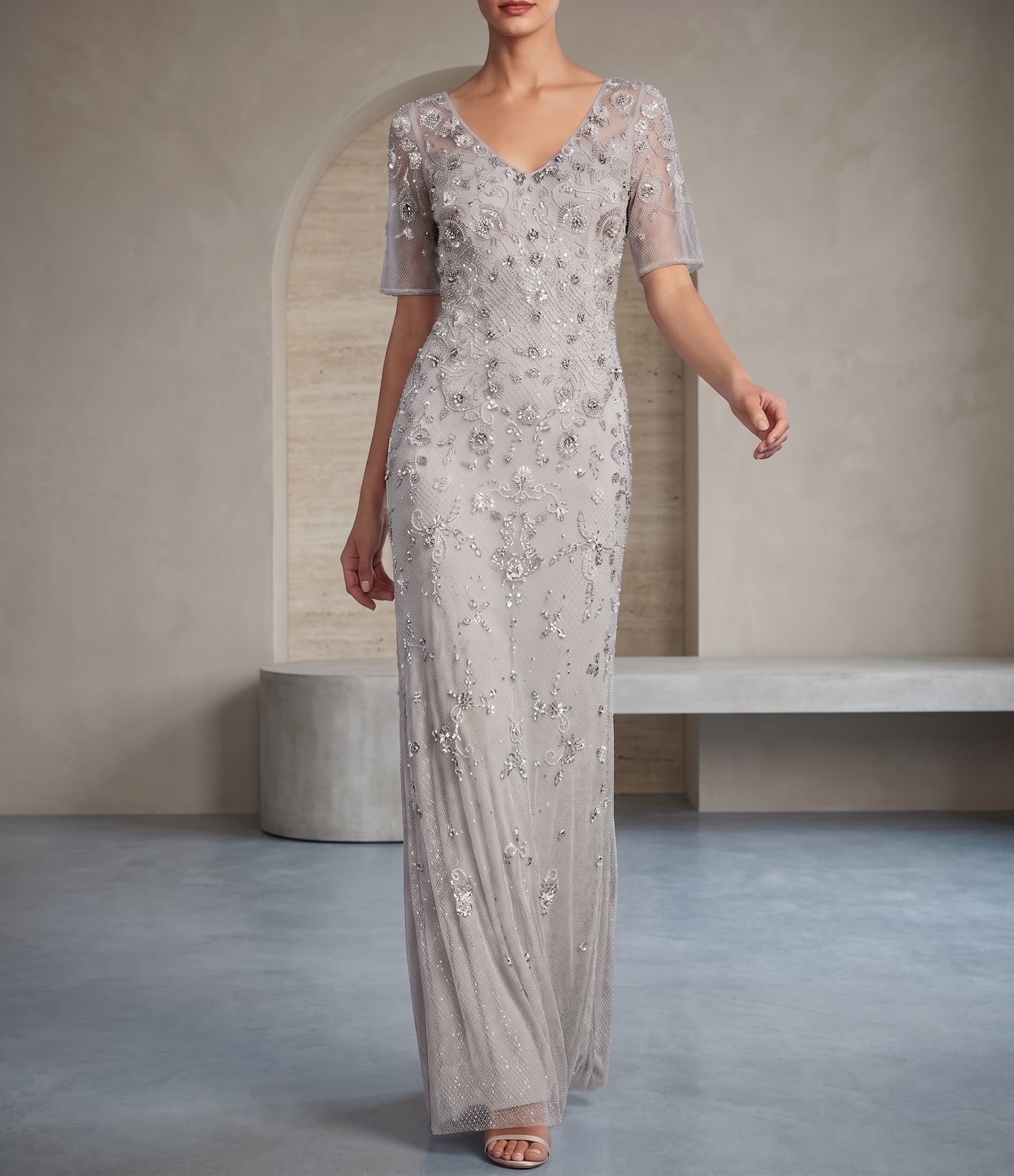 Vestido Plata en color gris