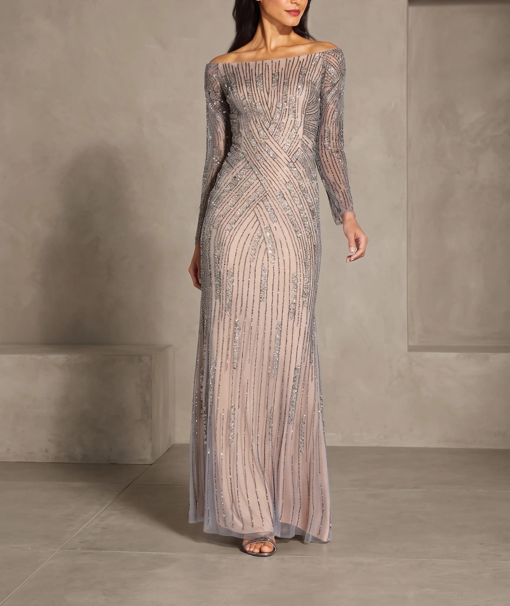 Vestido Plata nude en color café