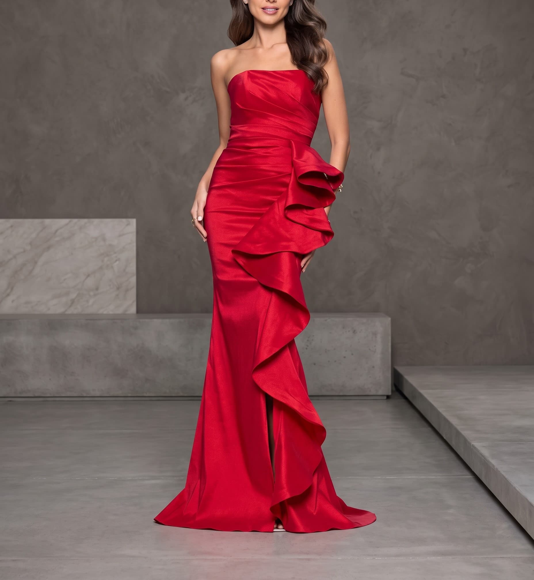 Vestido Rojo carmín en color rojo