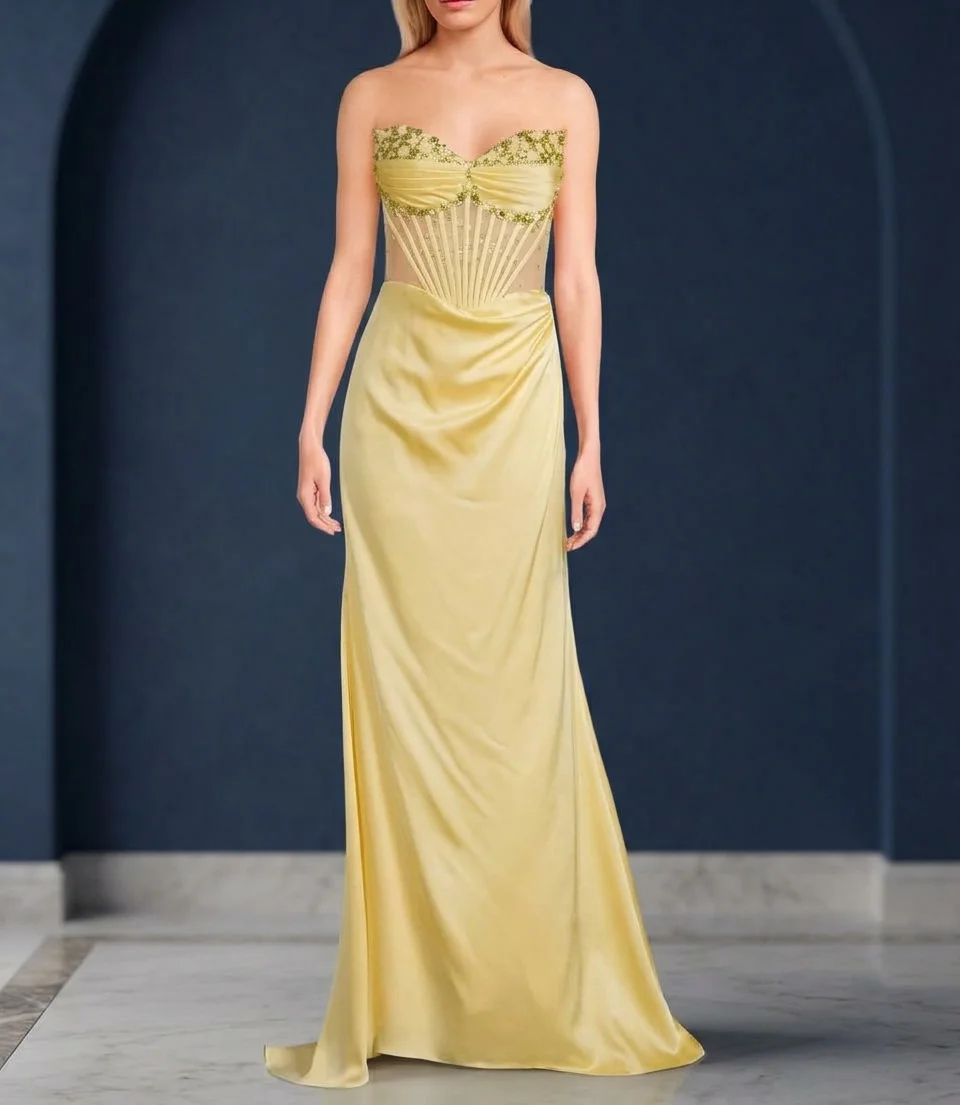 Vestido Amarillo brillante en color amarillo